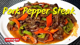 HOW TO MAKE SUPER YUMMY PORK PEPPER STEAK | SABROSO PINOY RECIPES | #porkrecipe #murangulam #steak