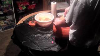 Pumpkin carving time lapse
