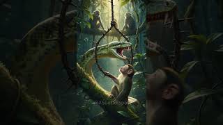 Celebrity Jungle Survival: Can The Monkey Outsmart The Snake Trap? 🐒🐍 #WildlifeChallenge #NatureSurvival Profile