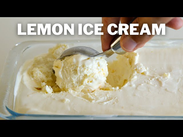 3-Ingredient Lemon Ice Cream Recipe | No Ice Cream Machine class=