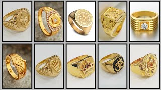 Mens Gold Ring Design || indian mens gold rings designs 2023