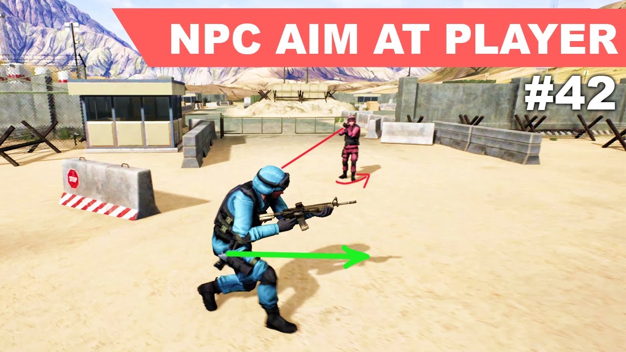 Unreal Third person Shooter #42 - AI character Aiming at Player - YouTube