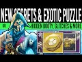 Destiny 2: EXOTIC PUZZLE & SECRET TREASURE! Future Vendor, Cryptic Quatrains, Catalyst & New Secrets