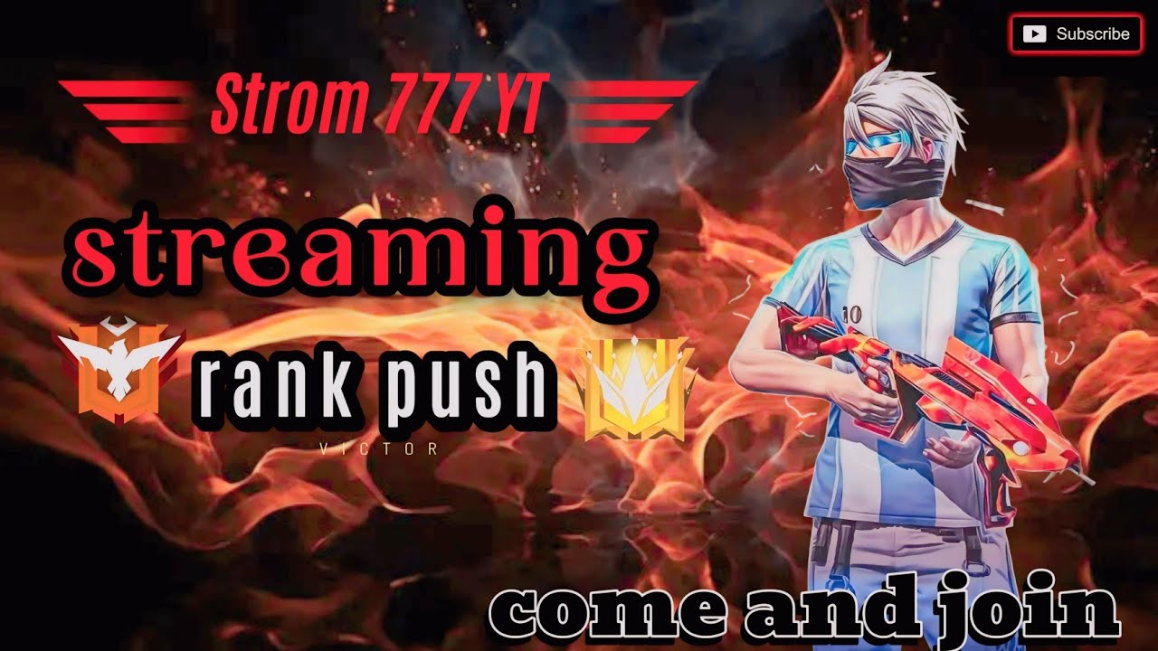 STREAMING BR RANK PUSH STORM 777 YT GAMING IN TELUGU GAMING FREE FIRE 🔥 ...