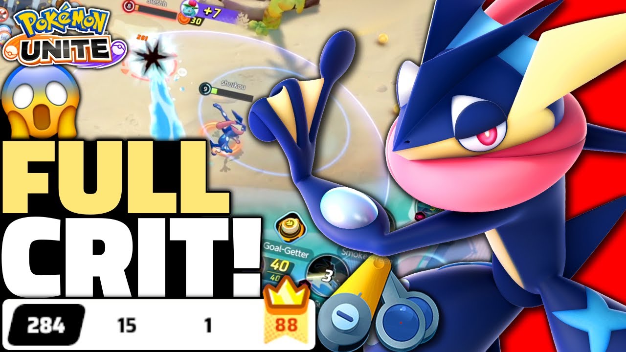 Pokémon Unite Greninja FULL CRIT Damage will SURPRISE YOU!😳 (Master ...