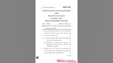 BMS-002   DECEMBER-2023  QUESTION PAPER IGNOU