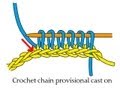 crochet chain provisional cast on / 別糸の作り目 / Provisorischer Anschlag