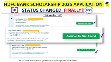 Qualified for Next Round Meaning ? HDFC Bank Scholarship 2025-2026 | Application Status Changed ☑️