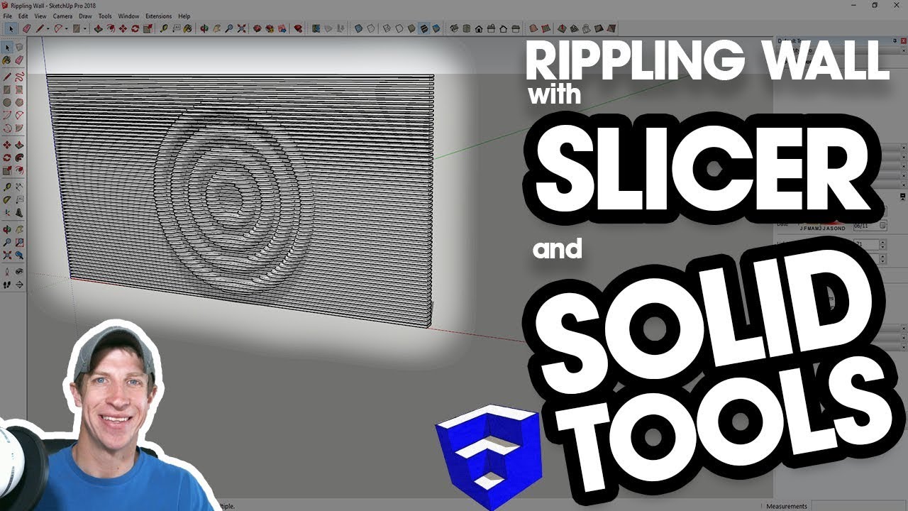 sketchup tutorials interior design ( kitchen ) download USING SLICER AND SOLID TOOLS IN SKETCHUP for Parametric Shapes - Rippling Wall