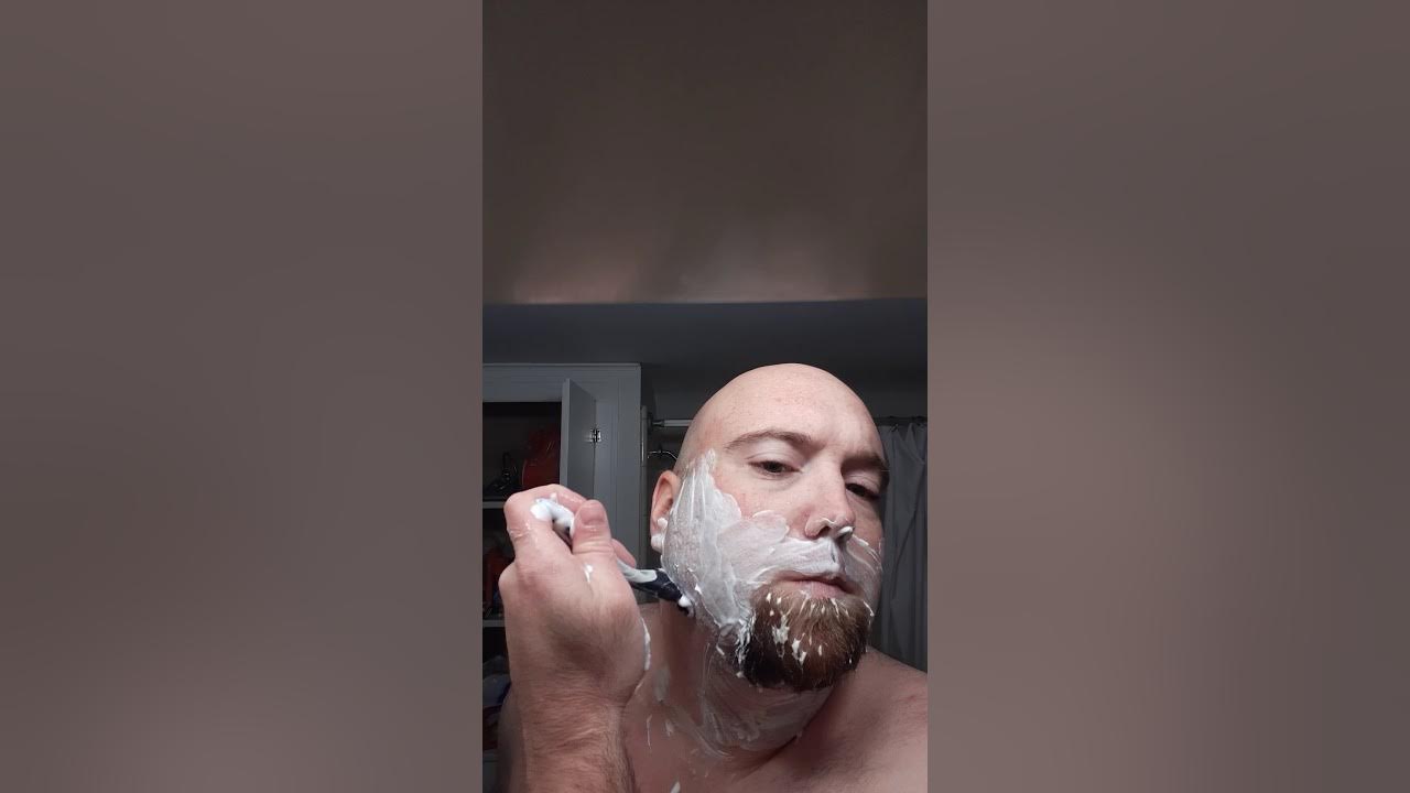 Doing a quality two pass shave using barbasol shaving cream YouTube