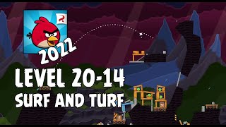 Angry Birds 2022 Surf And Turf Level 20-14 3-Star Walkthrough