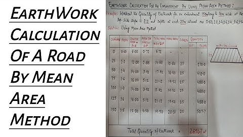 EarthWork Calculation Of A Road By Using Mean Area Method. @CivilConstruction