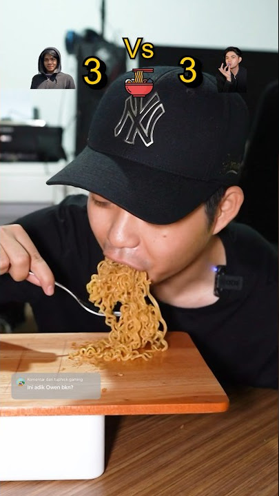 Makan mie 3 kali suap lawan editor