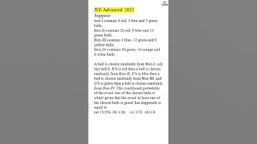Conditional Probability | Interesting Question #jeeadvanced2023 #jeemaths #shorts
