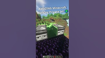 Minecraft Working Jet/Plane Build Hack #shorts #minecraft
