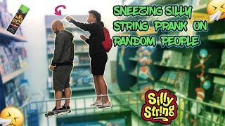 Sneezing Silly String Prank on People at Walmart!!! (Must Watch)