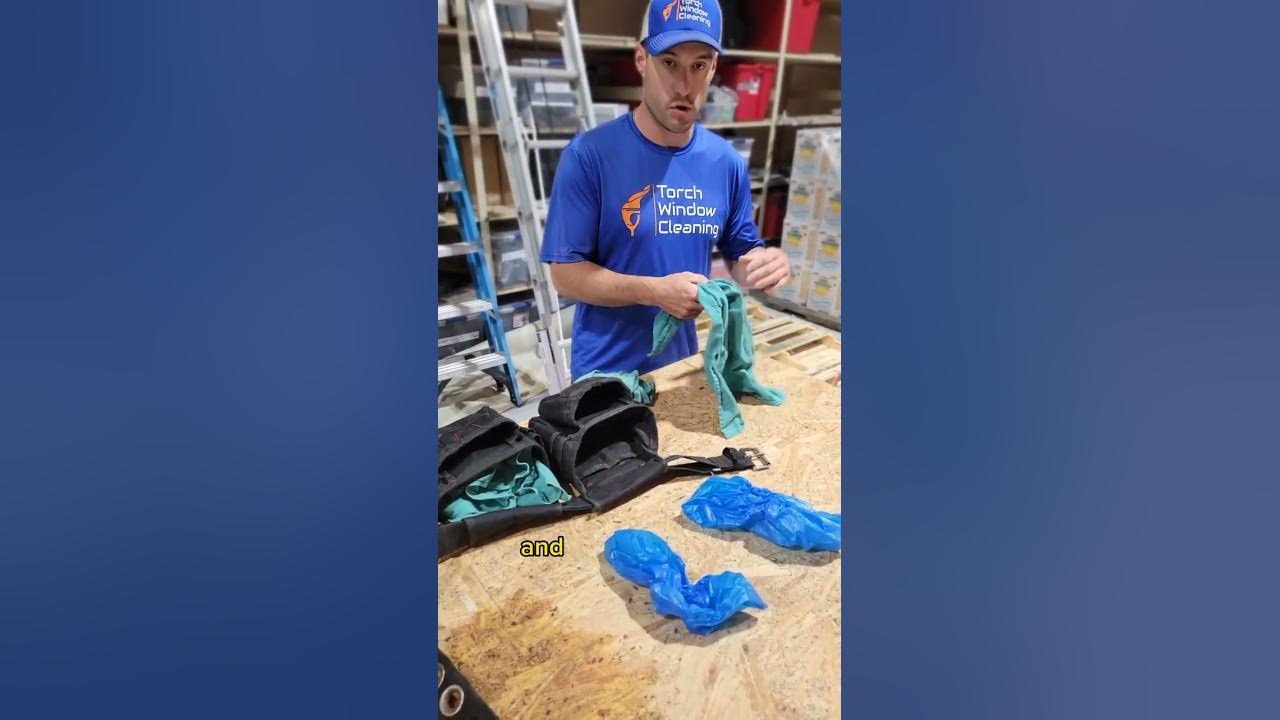 Window cleaning tool belt set up! YouTube