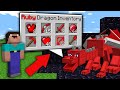 Minecraft NOOB vs PRO: NOOB WAS SHOCKED WHEN OPEN SECRET INVENTORY THIS RUBY DRAGON! 100% trolling