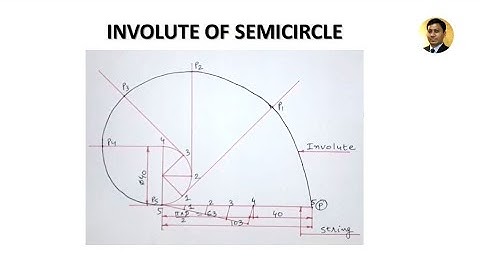 Involute of Semicircle | Engineering Curves | Engineering Drawing