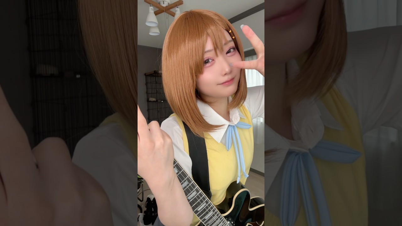けいおん!好きすぎてコスプレしながら歌ってギター弾いてみた🎸#歌ってみた #弾いてみた #cosplay