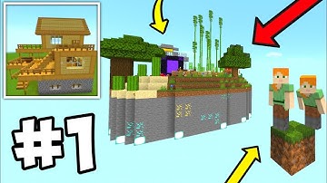 Craft World: Craft Box Game Tree Skyblock Multiplayer Survival Walkthrough Gameplay Part 1