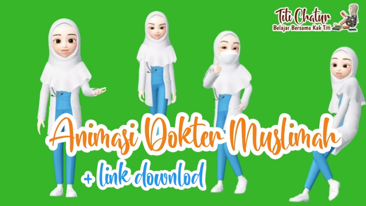Green Screen Animasi Dokter Muslimah Doctor Animation Freedownload Youtube