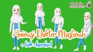 Green Screen Animasi Dokter Muslimah - Doctor Animation FreeDownload