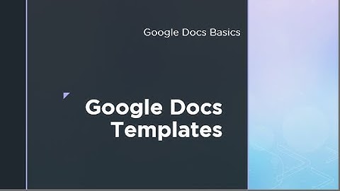 Google Docs Templates | Technology Education