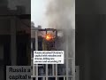 Video appears to show a Russian drone hitting a building in Kyiv