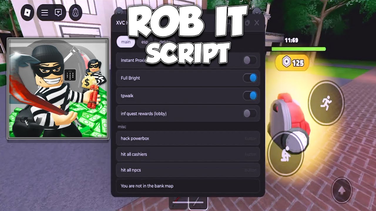 *NEW* Roblox ROB IT SCRIPT - (AUTO FARM, AUTO STEAL, AUTO SELL, ESP, INF REWARDS)