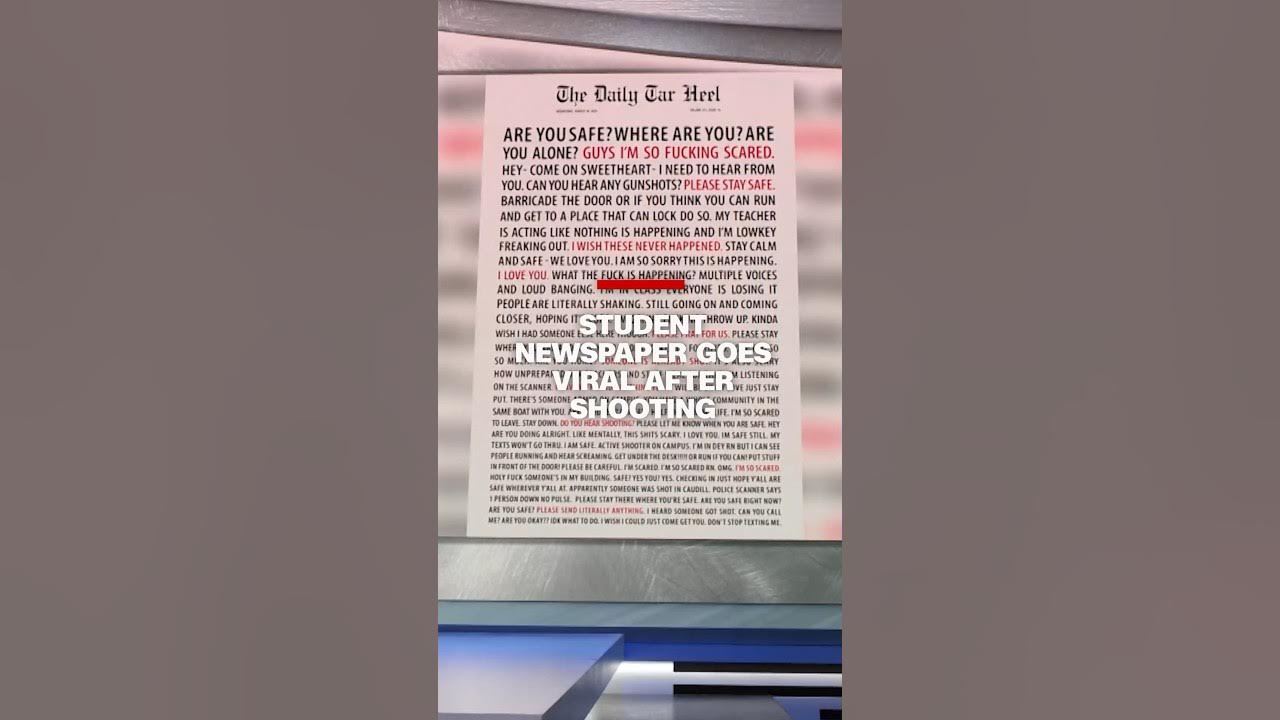 Student newspaper goes viral after shooting