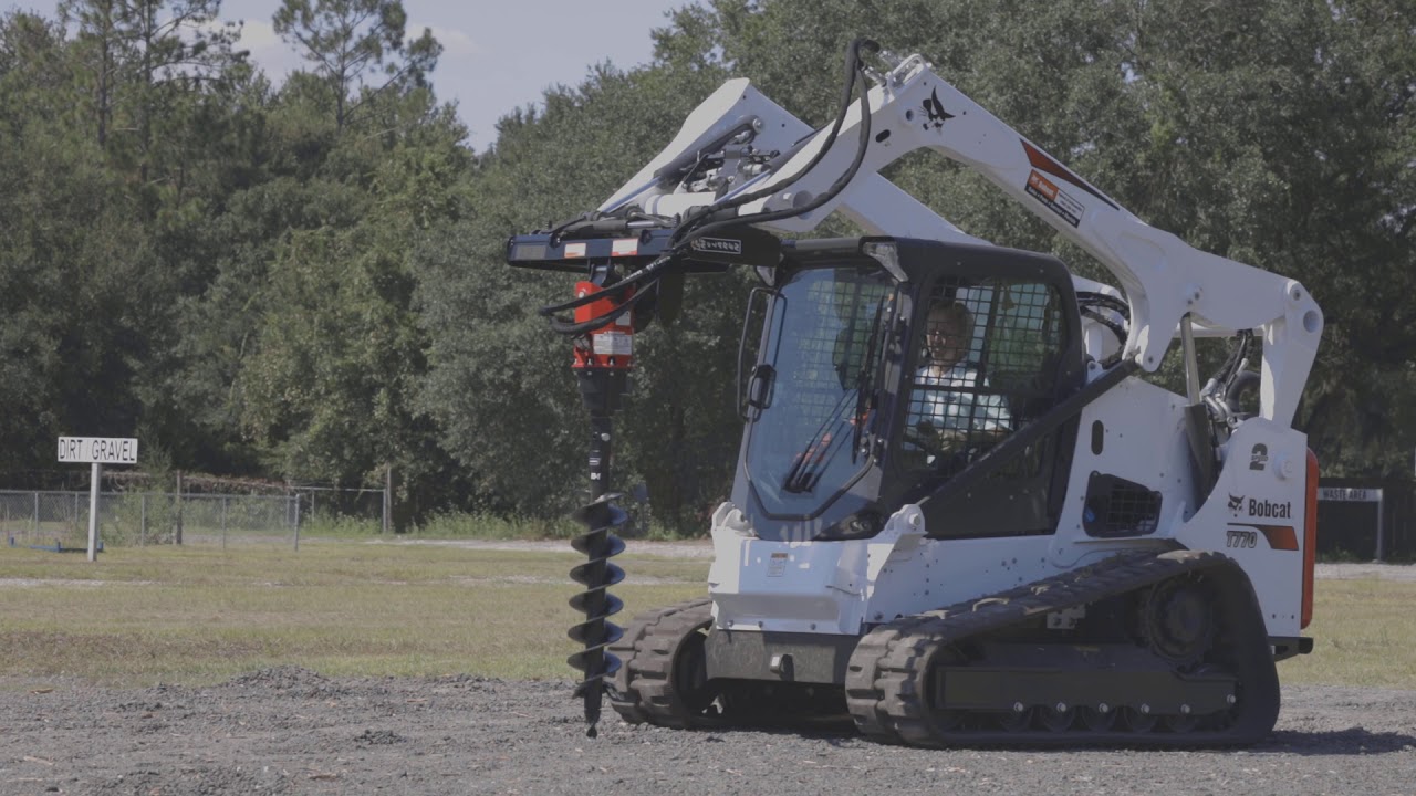 Track Loader Auger Attachment McLaren Industries YouTube