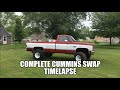 Cummins swapped squarebody timelapse