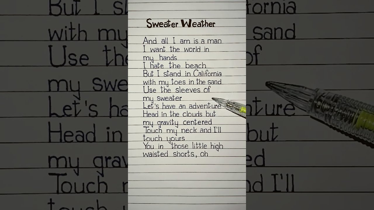 the neighbourhood sweater weather lyrics part 1 #sweaterweather #lyrics
