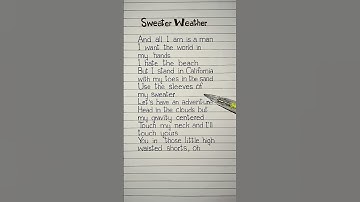 Thumbnail of the neighbourhood sweater weather lyrics part 1 #sweaterweather #lyrics