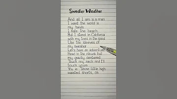The Neighbourhood Sweater Weather Lyrics Part 1 Sweaterweather Lyrics 