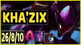 KHA'ZIX VS ELISE - 26/8/10 KDA JUNGLE GAMEPLAY