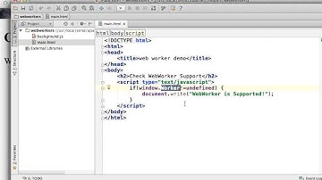 Checking The Support for HTML5 Web Worker API