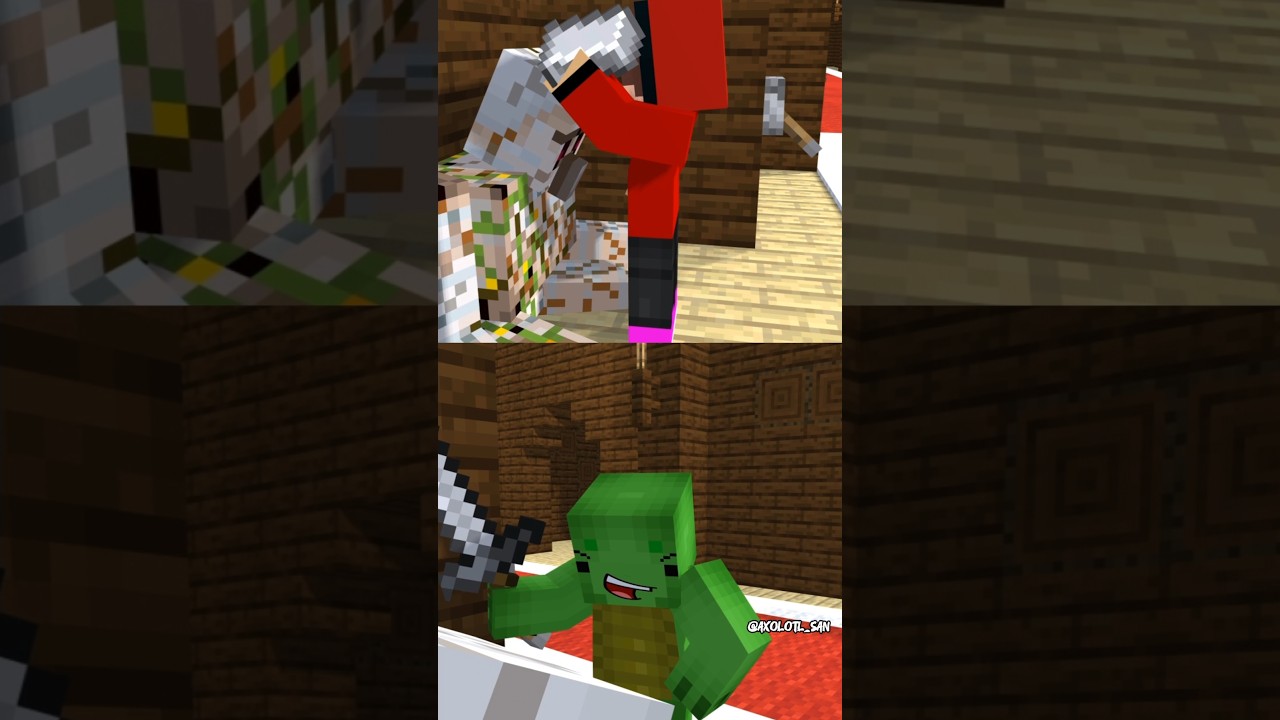 JJ vs Mikey Good deeds vs Bad deeds 7 - Minecraft Animation #shorts