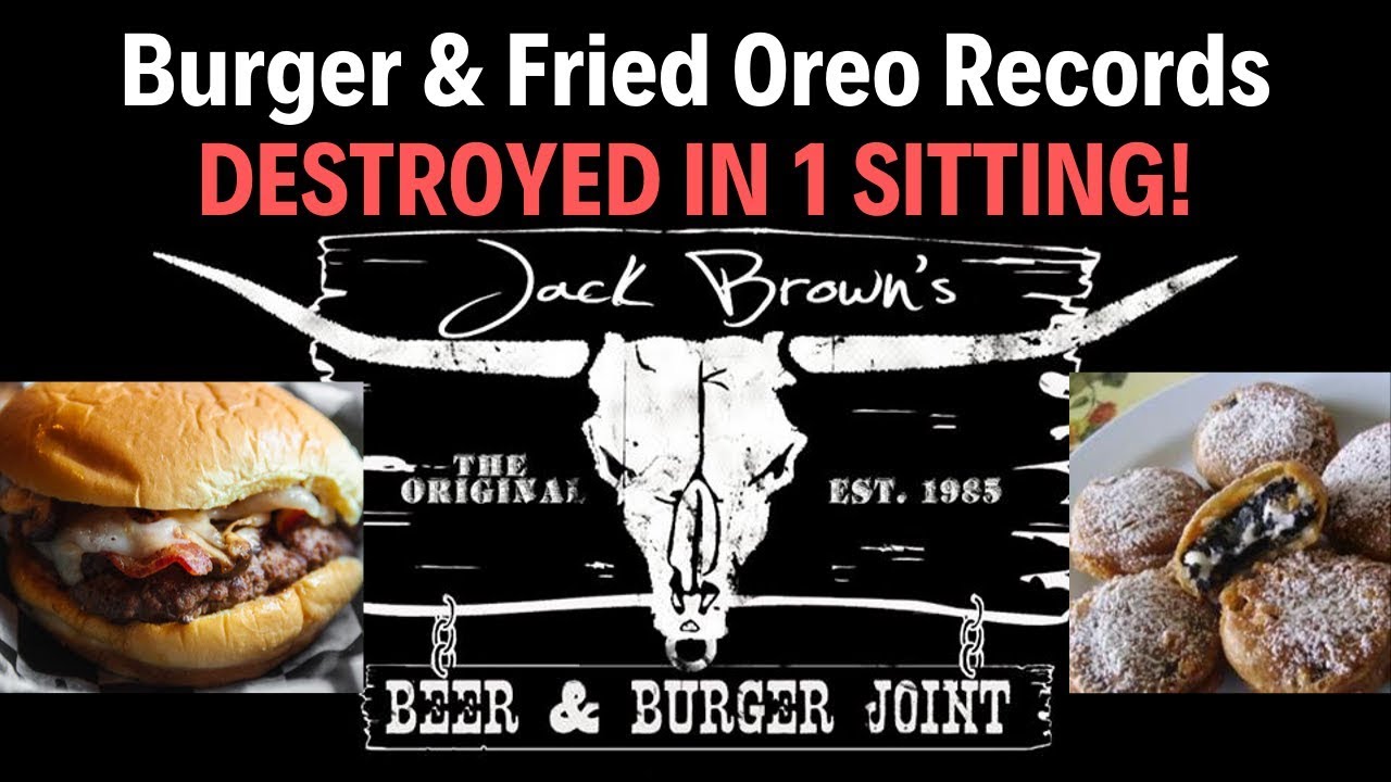 Jack Browns Burger AND Fried Oreo Record YouTube