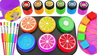 Satisfying Video l How to make Rainbow Lollipop Candy and Glossy Balls into Playdoh Cutting ASMR