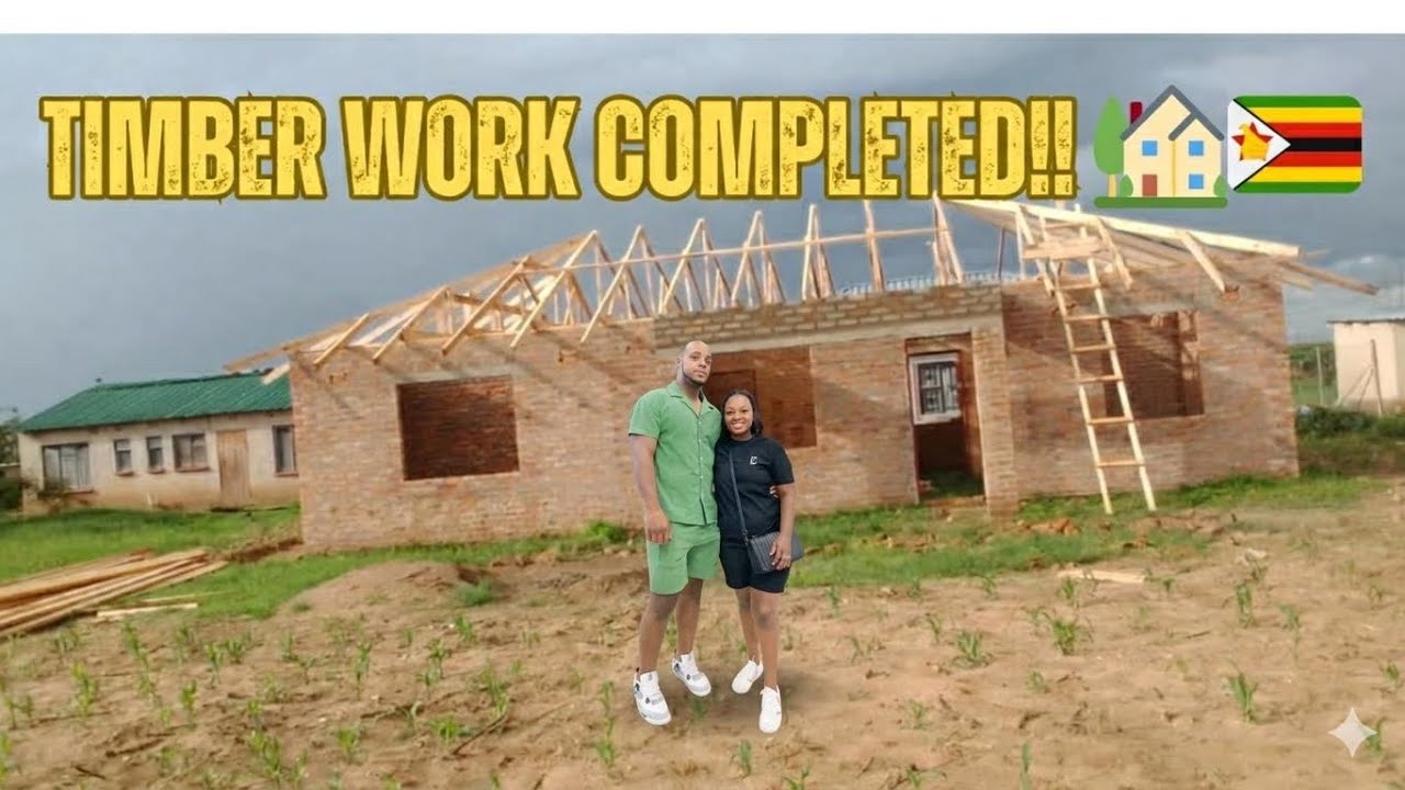 ROOFING TIMBER IS FINALLY HERE! THEY STARTED PUTTING THE TIMBER 🏠💃🏻💃🏻❤️