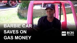 Creative driver turns Barbie toy into road‑ready vehicle