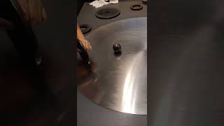 Coriolis effect of moving ball on rotating surface #corioliseffect #coriolis #coriolisforce