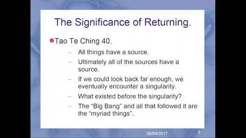 The Significance of Returning (Returning is the Movement of the Tao)