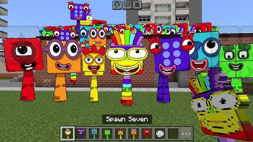 Sprunki OC Seven from Numberblocks added in Minecraft PE