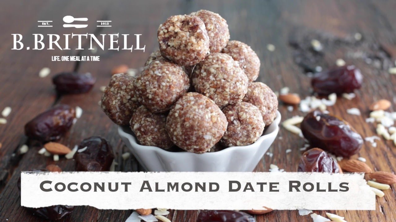 Almond Coconut Date Rolls Recipe YouTube