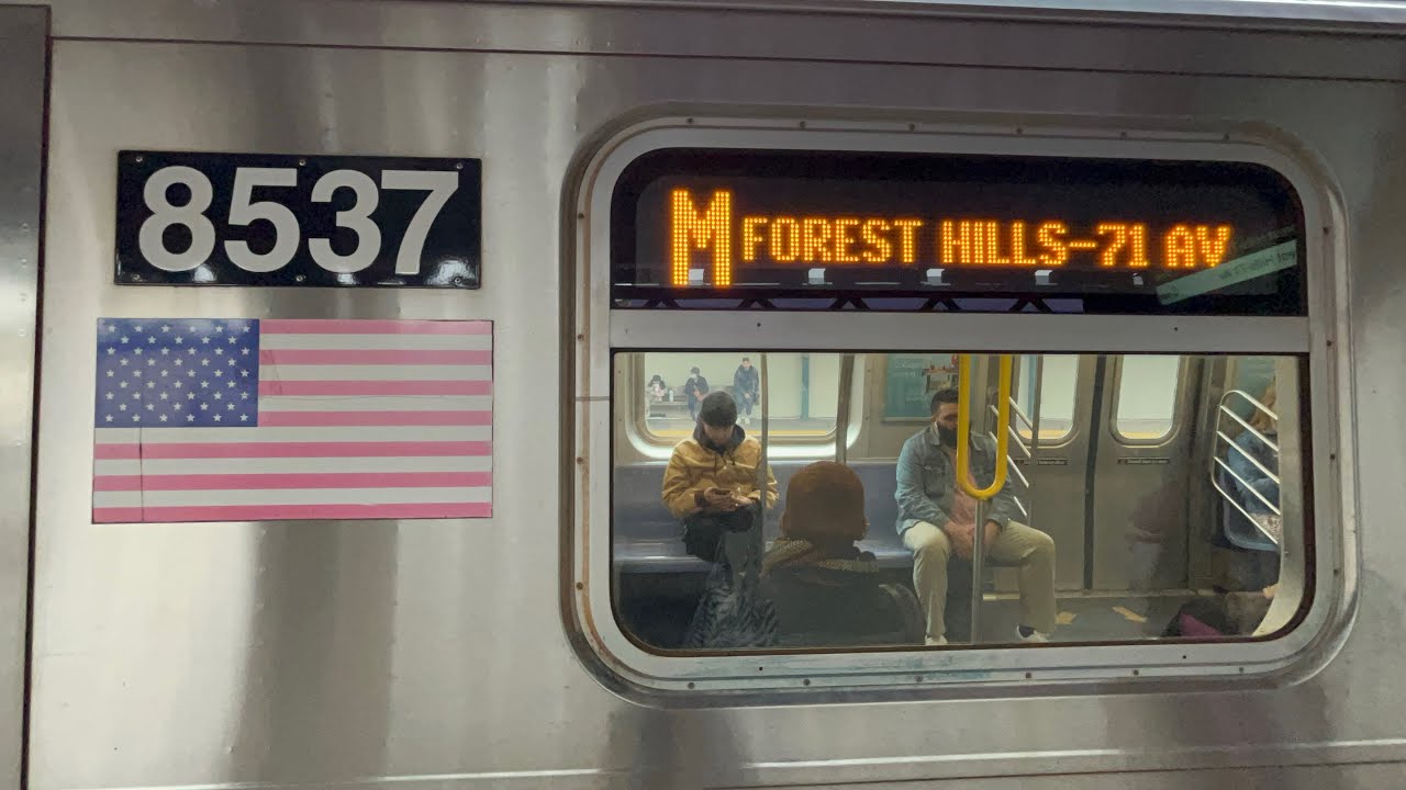 The return of the (M) to queens R160a1 (M) train ride from Flushing