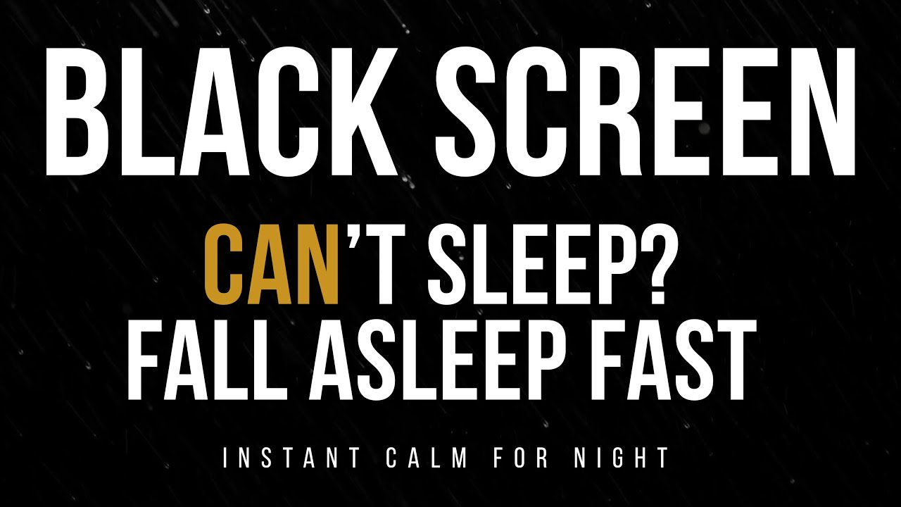 Heavy Rain with Thunder at Night for Sleeping | Black Screen