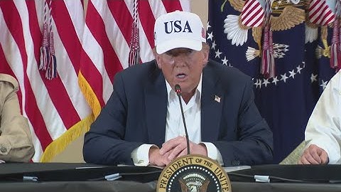 President Trump meets with flood victims' families in Kerrville after disaster
